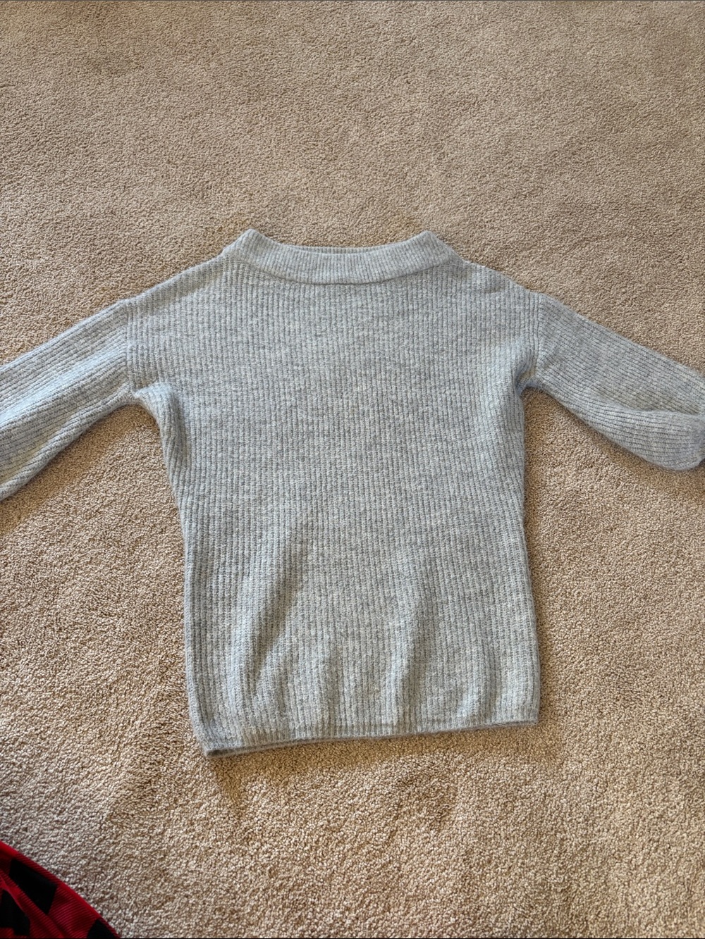 Express Heather Gray Ribbed Cowl Sweater